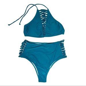 Teal Cupshe two piece bikini size M